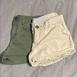 SO Green and Cream Cargo Shorts Casual Comfort